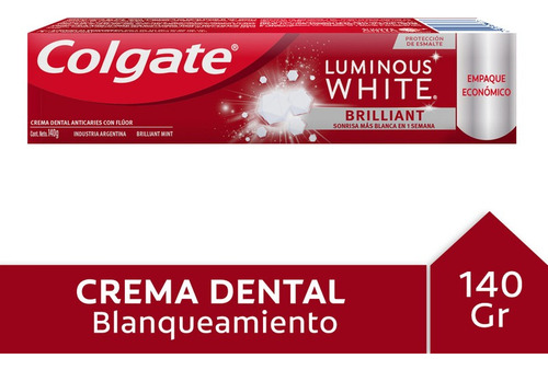 Pasta Dental Colgate Luminous White Brilliant 140g