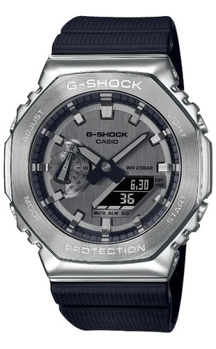 Reloj Casio G-shock Gm-2100 Para Caballero Color De La Correa Negro