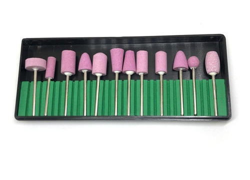 Imagen 7 de 10 de Kit Punta Fresas Torno Uñas Manos Y Pies Manicuria Pedicuria
