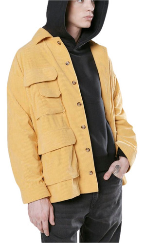 Chaqueta De Corderoy Luxo District Oversize Con Bolsillos