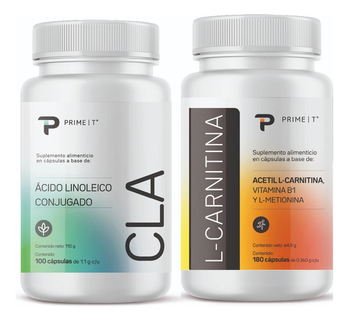 Cla 100 Caps + L-carnitine 100 Caps Combo Sabor Sin sabor