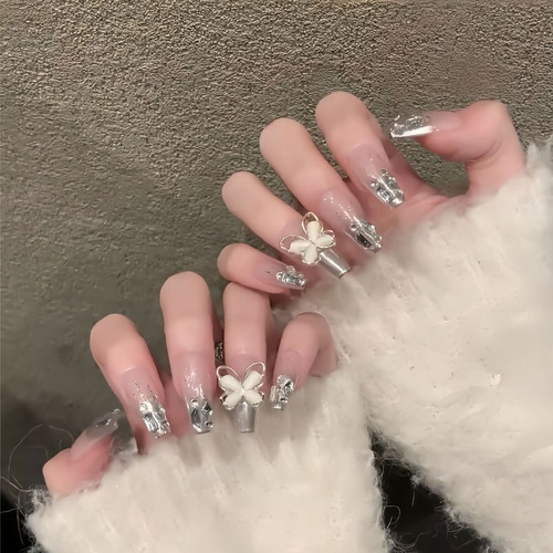 Uñas Postizas Pegamento De Uñas Postizas Decoradas Color Zk129