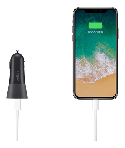 Imagen 4 de 8 de Belkin Cargador Para Carro - Carga Rápida Usb-c Pd 36w/3a