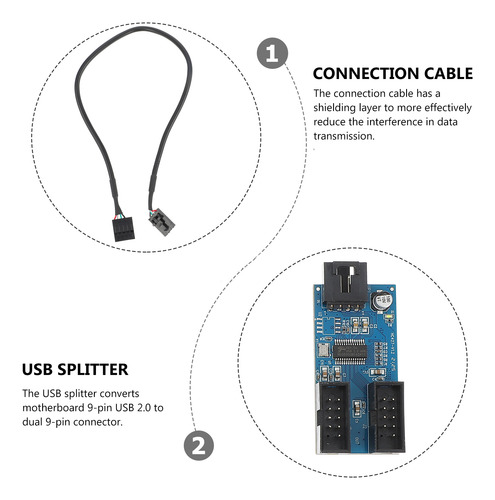 Extensor De Conector Usb, Multiplicador De Puertos Usb 2.0 D