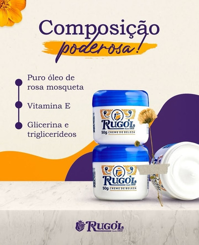 Kit 2 Creme Facial Rugol Tradicional 50g Antirrugas