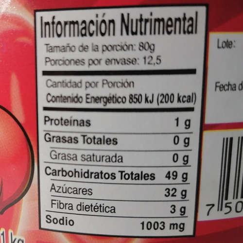 Tarry Pulpa Escarchado Tamarindochamoy 1kg Bebidas/alimentos