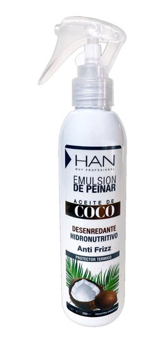 Han Emulsion De Peinar Aceite De Coco Protector Termico X200