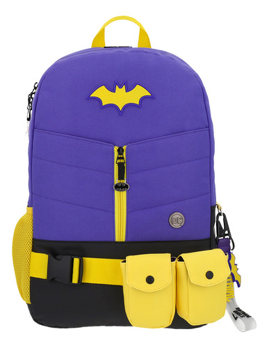 Mochila Dc Comics Batgirl Casual Morado Escudo