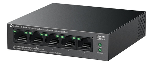 Switch 5 Puertos Con 4 Puertos Poe 10/100mbps Ls105lp