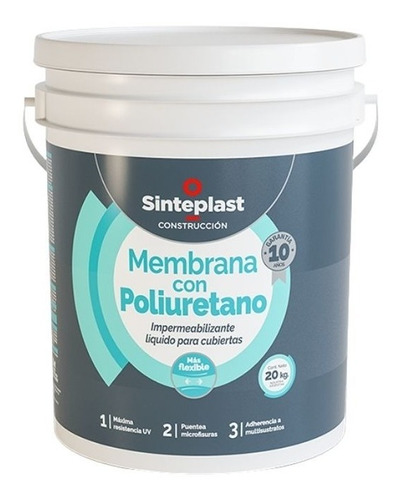 Membrana Liquida Techos Imp Con Poliuretano Sinteplast 20 Kg