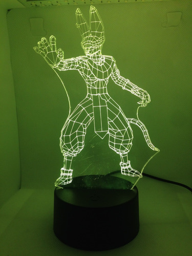Lámpara Ilusión 3d Sr. Bills Dragon Ball Super Base Negra