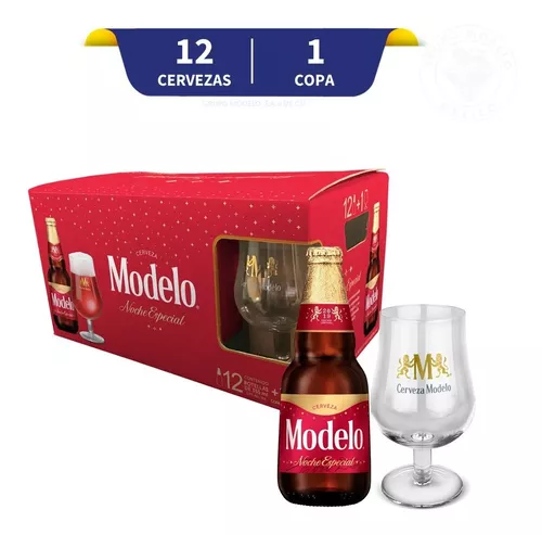 Pack Cerveza Modelo Noche Especial 12 U + 1 Copa De Vidrio | MercadoLibre