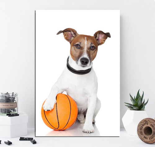 Vinilo Decorativo 20x30cm Perro Basket Baloncesto