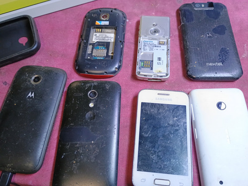 Lote De 7 Teléfonos Celulares Varias Marcas Leer (Usado)