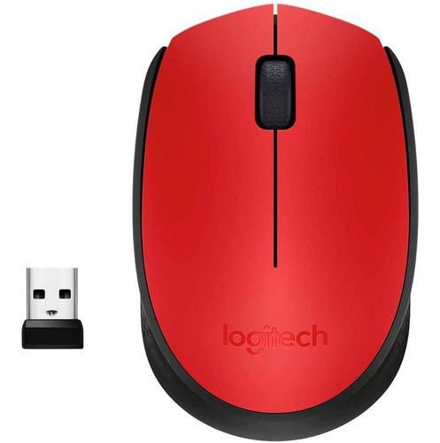Mouse Sem Fio Logitech M170 - 2.4ghz - 1000dpi - Vermelho