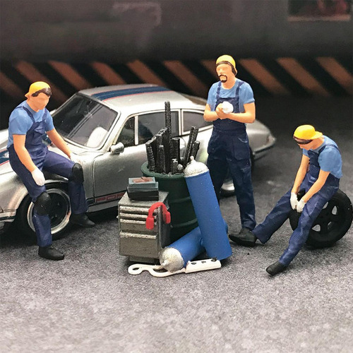Resina 1/64 Personas Pequeñas Figuras De Juego De B Rojo