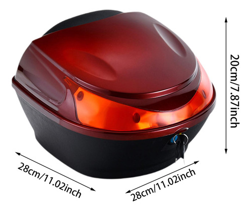 Estuche De Almacenamiento Para Motocicletas Rojo Oscuro