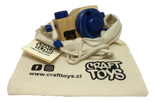 Juguete De Madera Cámara Craft Toys Azul