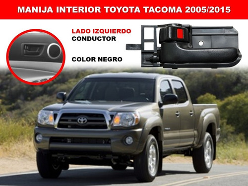 Manija Interior Izquierda Color Negro Toyota Tacoma 05-15