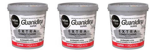 Relaxante Salon Line Extra Guanidina Super 215g - Kit C/3un