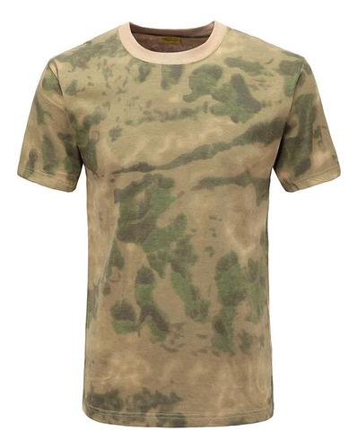 Camiseta Militar De Verano, Camuflaje, Algodón, Combate Táct