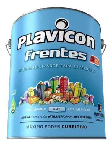 Pintura Latex Impermeable Exterior Plavicon Frentes X 25 Kg Color Tabaco