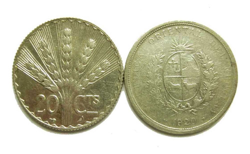 Lote 2 Monedas Antiguas De Plata 1920 Y 1930 Vea Las Fotos.-