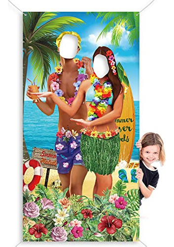 Fondo Decorativo Para Fiestas Hawaiana De 6 X 3 Ft. Blulu