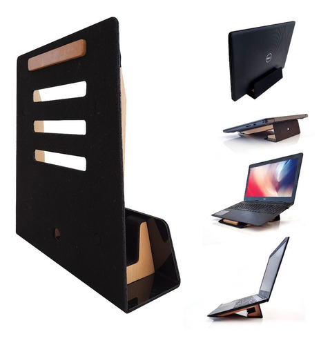 Soporte Notebook Macbook Pch Deco Base Tarima Vertical 2en1 