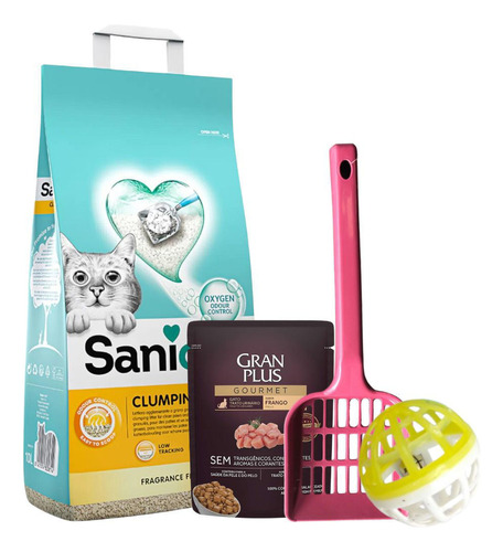 Arena Sanitaria Aglomerante Para Gatos Sanicat 24kg + Regalo