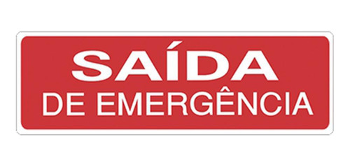Placa Advertência Saída De Emergência Unidade