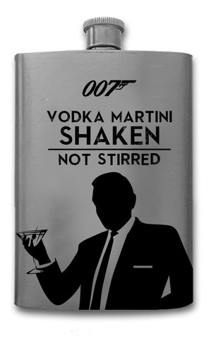 Ánfora Licorera James Bond Martini De Acero Inoxidable 8oz