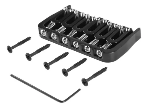 Para Puente De Guitarra Eléctrica Negro Fijo De Metal
