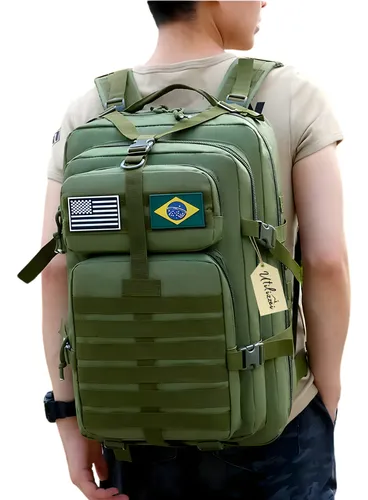 Mochila Militar Tática Impermeável Reforçada Bolsa Grande Viagem ...