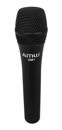 Amw Dm1 Microfone Dinâmico Fio Cardioide Em Metal . Kit 5x ! Cor Preto