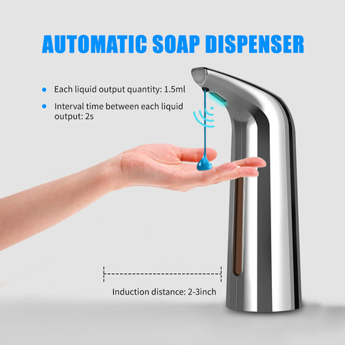 Dispensador Automático De Jabón De 400 Ml Por Infrarrojos Si