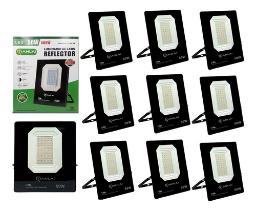 Tianlai Reflector Led 50w Exterior Luz Blanca Ip66 10piezas 