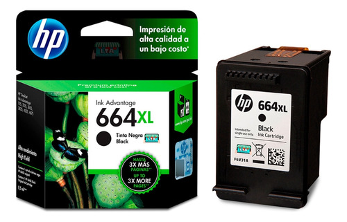 Cartucho Tinta Original Triple Rendimiento Hp 664 Xl Negro