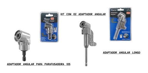 Adaptador 90 Graus Parafusadeira + Adaptador Angular Longo