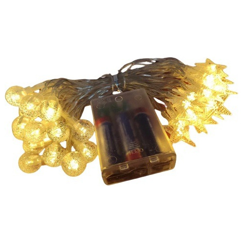 Serie Luces Led Cadena Estrellas Burbujas Navidad 6m