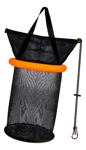 Cesta De Pesca Flotante, Cubo Para Cebos, Ligera, Naranja