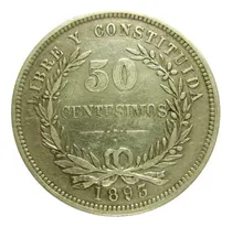 Comprar Uruguay Antigua 50 Cents. 1893 Plata Con Error 93 Sobre 77