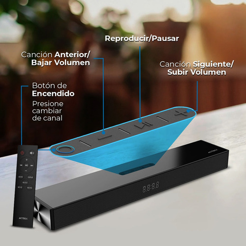 Barra De Sonido Para Computo Y Tv Dynamic Thin Bs600 Color Negro Frecuencia 180Hz - 18kHz