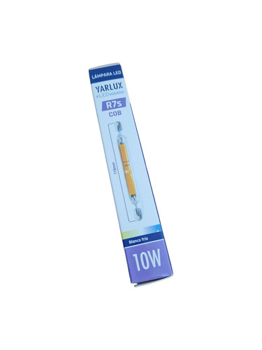 Imagen 3 de 3 de Lampara Led R7s Led Cob Cuarzo 118 Mm 10w Frio