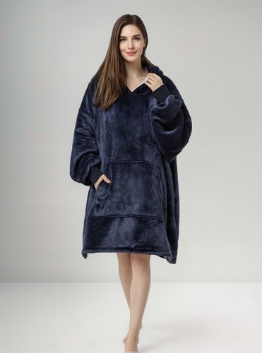 Poleron Manta Con Capucha, Ropa De Dormir Gruesa Para Parejas,