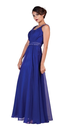 Vestido Largo De Fiesta Dama De Honor A28 Azul Rey | Meses sin intereses
