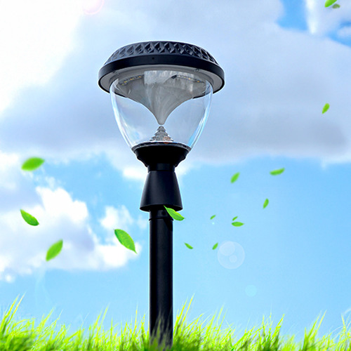 Farol De Piso Solar Led 10w Rgb Farola Con Control Exterior Estructura Negro