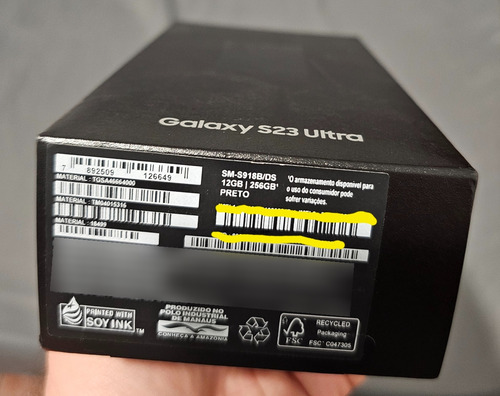 Celular Samsung Galaxy S23 Ultra 5g 256gb 12gb Ram Lacrado Preto (Usado)