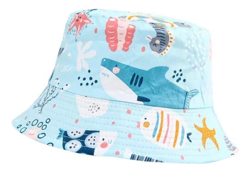 Gorro Algodon Sombrero De Sol Playero Viaje Bucket Hat Niños