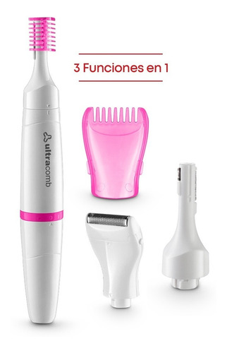Imagen 2 de 8 de Afeitadora De Pelo Multifuncion Recorta 3 En 1 Inalambrica